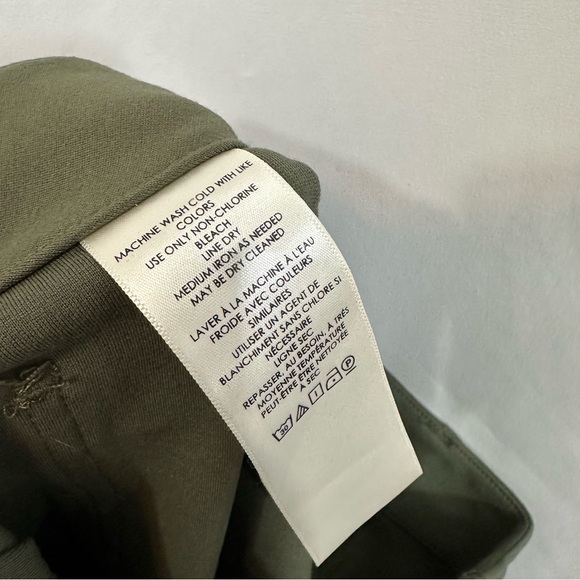 Anthropologie Maeve The Colette High Rise Wide Leg Ponte Pants in Olive Green - Picture 11 of 12